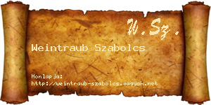 Weintraub Szabolcs névjegykártya