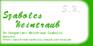 szabolcs weintraub business card